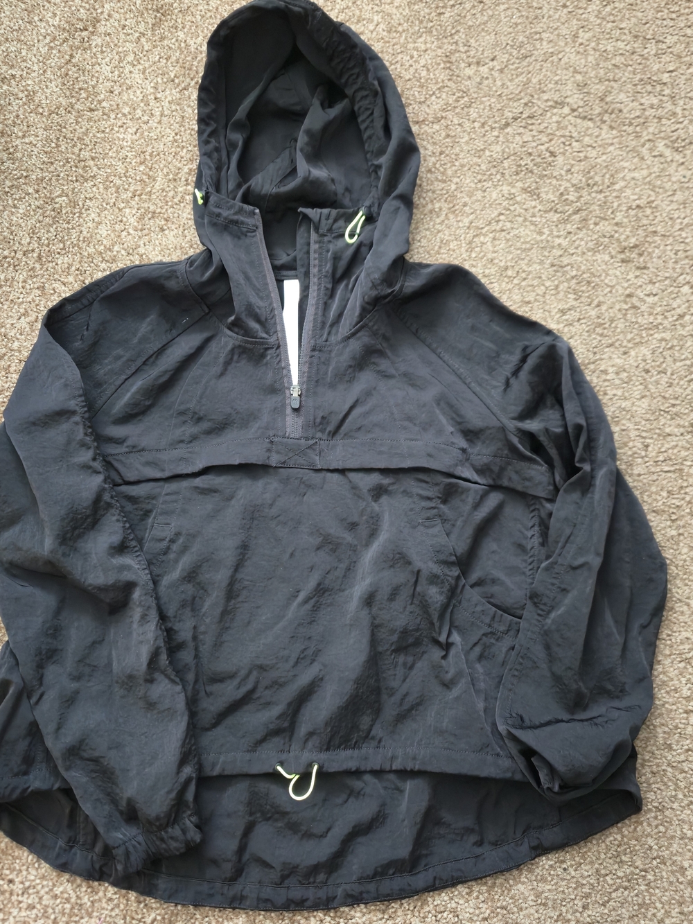 LULULEMON Seek Vistas 1/2 Zip Jacket Pullover Windbreaker XS/S Black Glyde.0899
